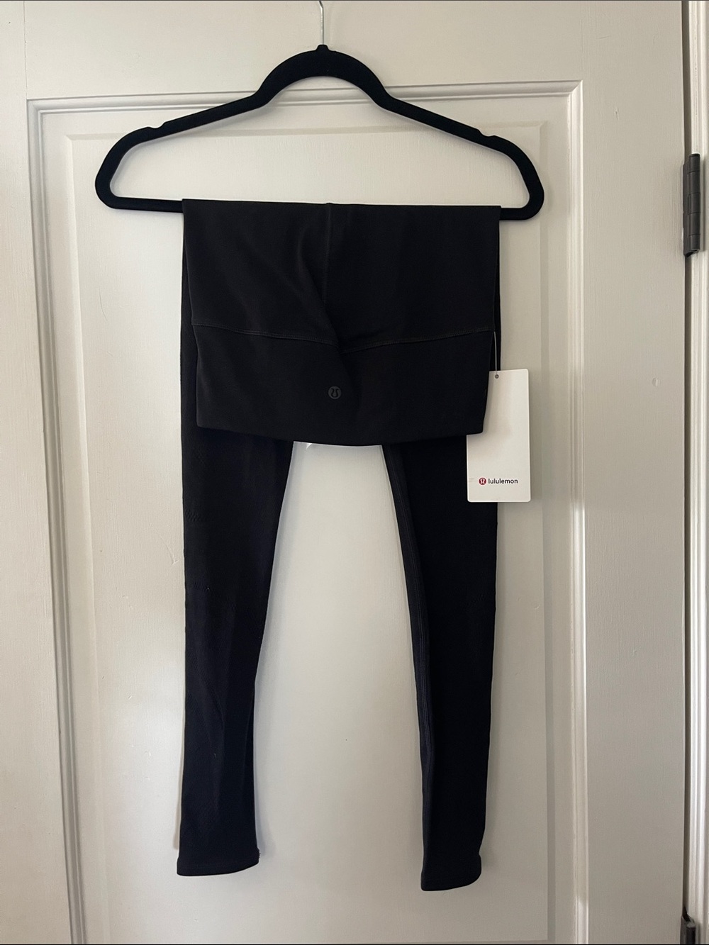 lululemon athletica Black High-Rise Foldover Leggings
